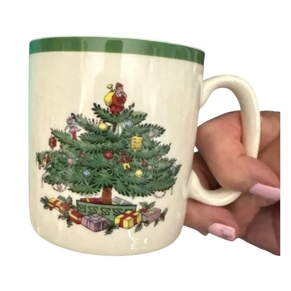 Set of 2 Spode Christmas Tree Mugs Microwave Safe